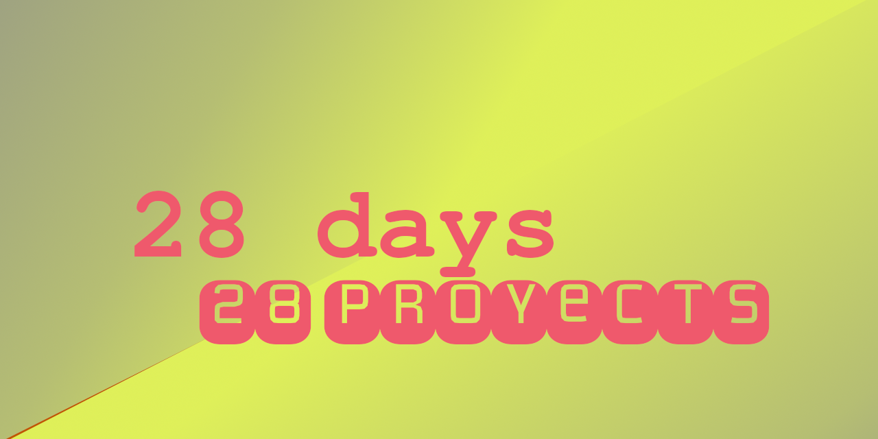 GitHub - Innoktiv/28-dias-28proyectos: I develop 28 web projects in 28 ...
