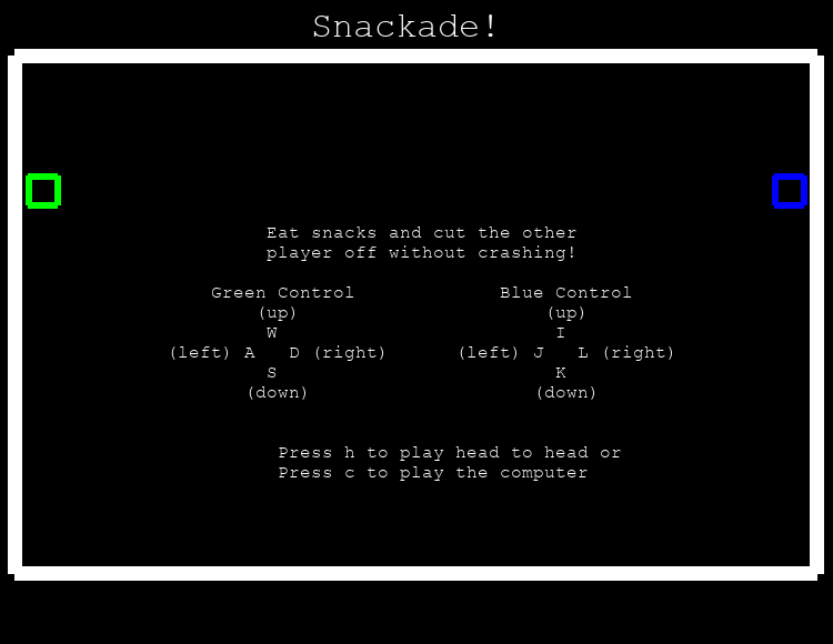 GitHub - bcorriveau/snackade: Simple snake game that has head-to-head ...