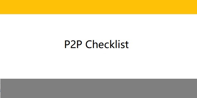 p2p-checklist