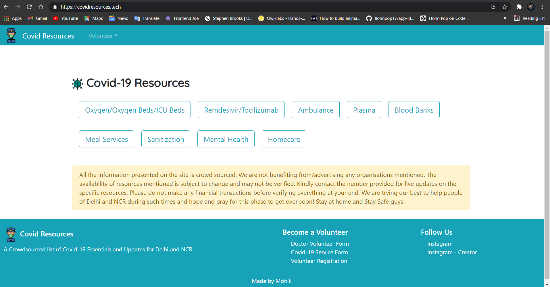 GitHub - itsmemohit/Covid-19resources