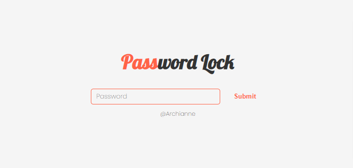 GitHub - Archianne/password-lock: Password lock. Enter the password to ...