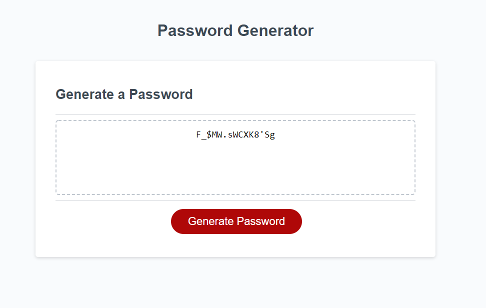 GitHub - cbeard22/passwordgenerator: A random password generator that ...