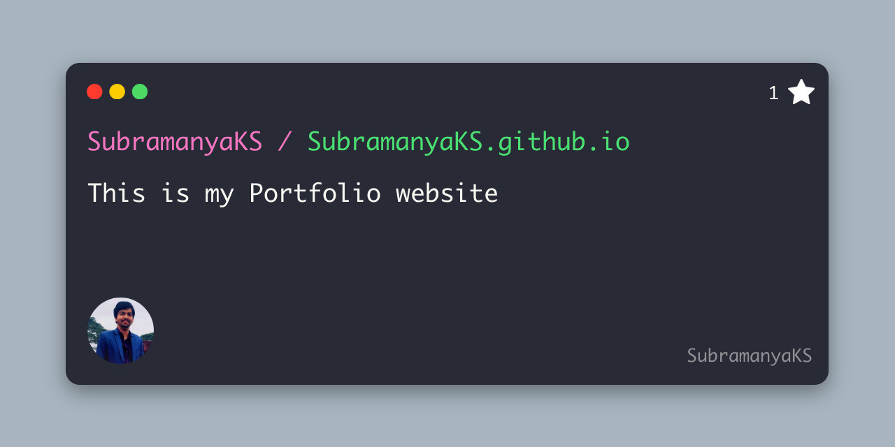 SubramanyaKS.github.io