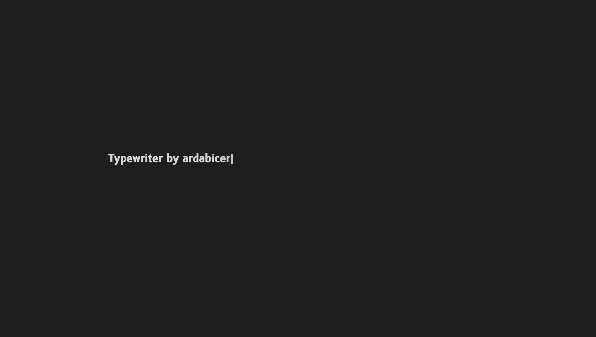 GitHub - ardabicer/Typewriter