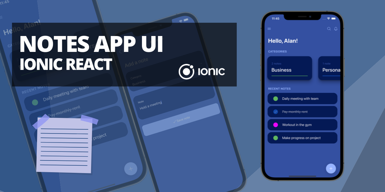 Ionic React Notes App