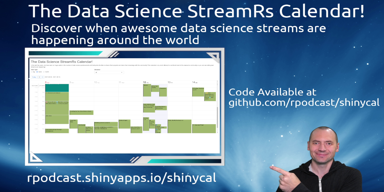 GitHub - rpodcast/shinycal: The Data Science StreamRs Calendar! · GitHub
