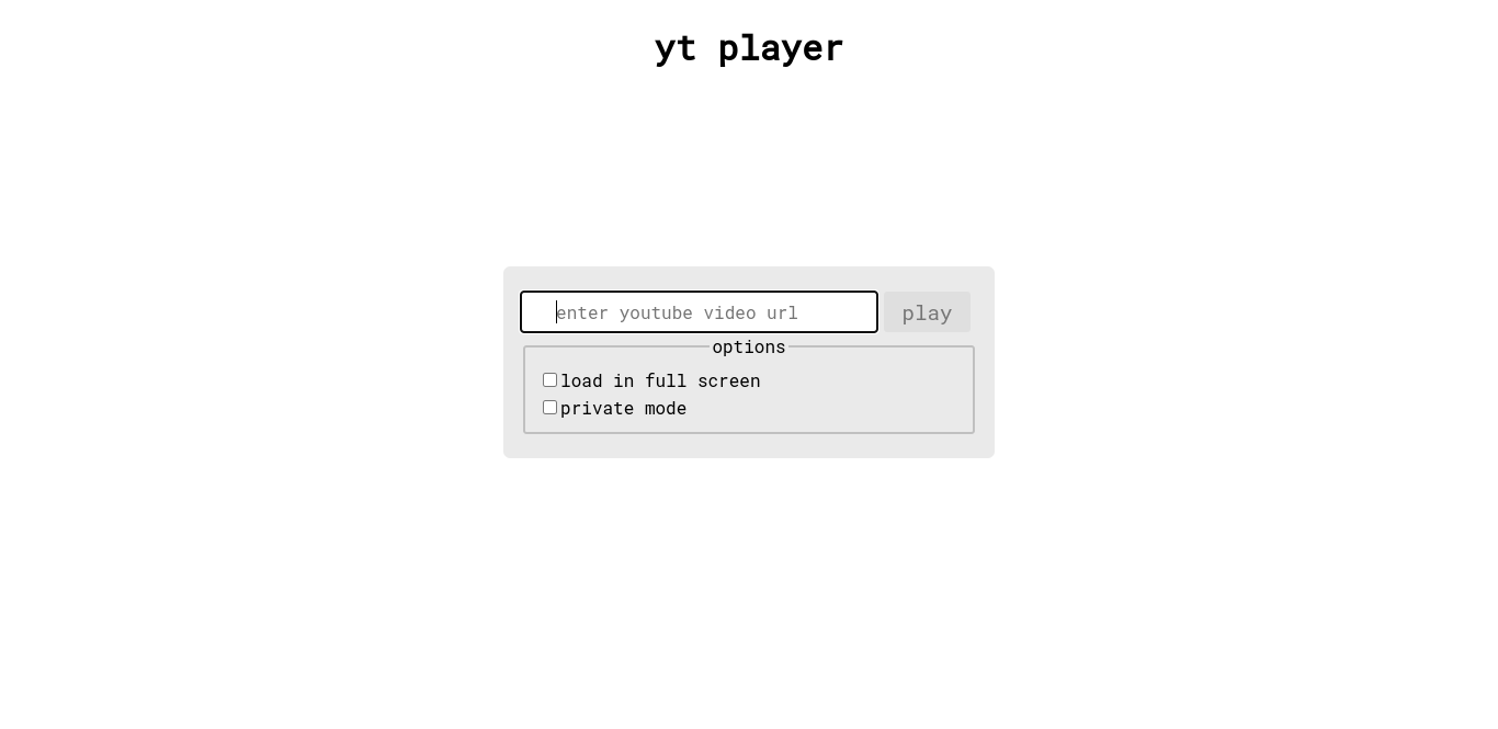 GitHub Unrealapex yt player A Simple Video Player For Youtube Videos