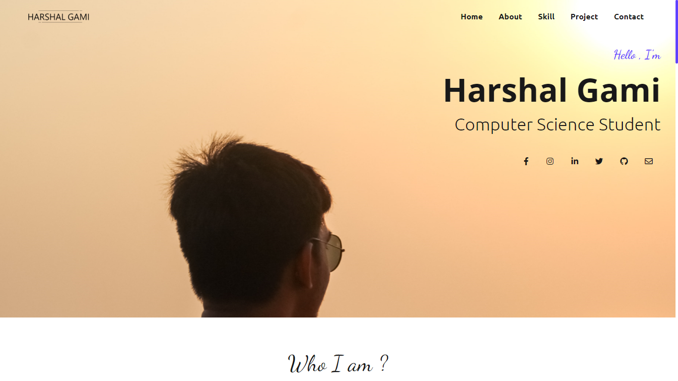 GitHub - harshalgami13/HG: my Personal Website