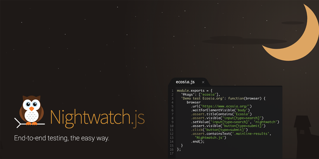 GitHub - nightwatchjs/nightwatch: Integrated end-to-end testing framework written in Node.js and using W3C Webdriver API. Developed at @browserstack