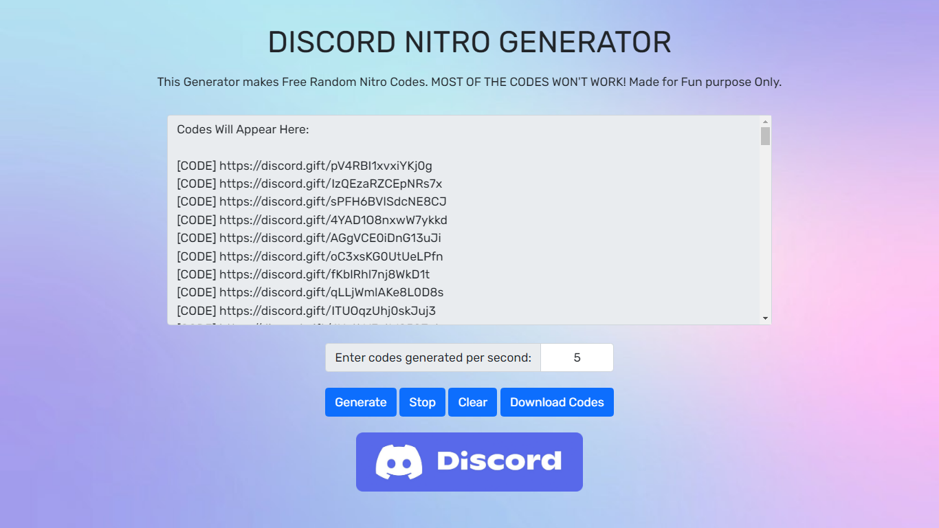 Discord Nitro Gen · Github Topics · Github