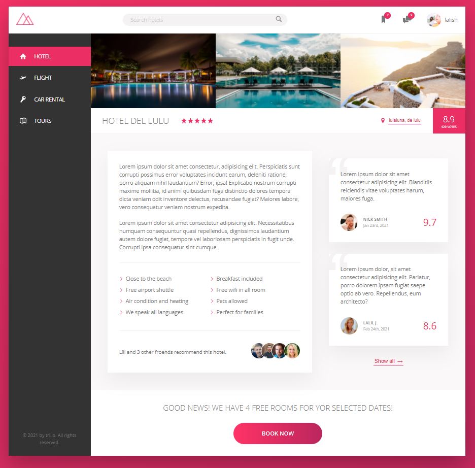 GitHub - tnymarn/All-in-one-booking-page: This project is All in one ...