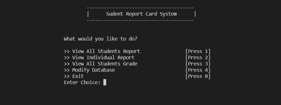 GitHub - zionmezba/Student-Report-Card-System: Student Report Card ...