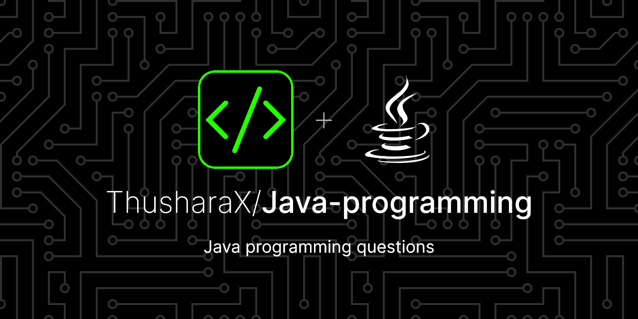 Java programming examples GitHub Topics GitHub
