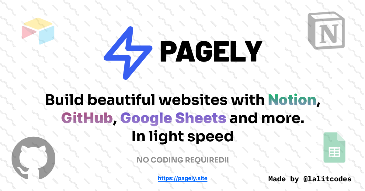 GitHub - lalit2005/pagely: Launch beautiful websites straight from your ...