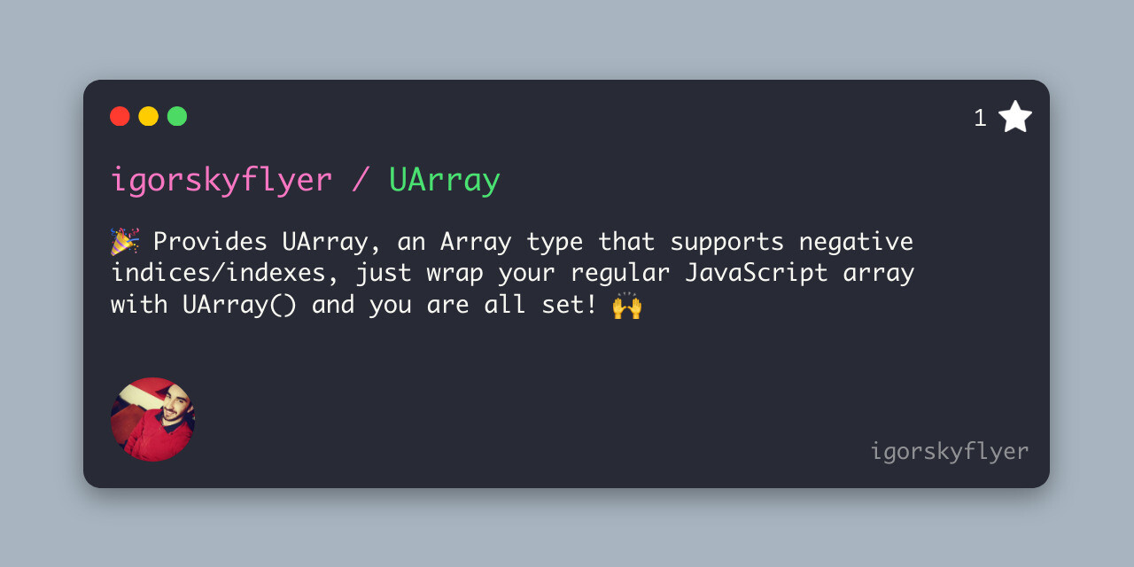 GitHub igorskyflyer/UArray 🎉 Provides UArray, an Array type that