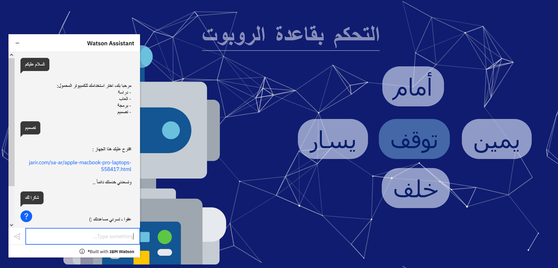 GitHub - LeenAlsharafi/ChatBot: A chatbot that helps the user to choose ...