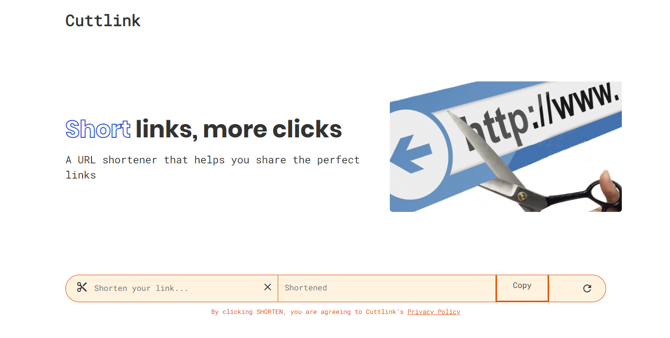 GitHub - danBamikiya/cuttlink: A Full Stack link shortener with a ...