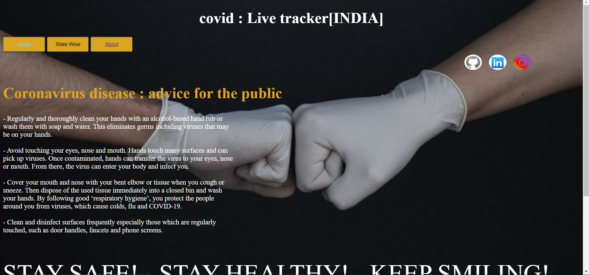 GitHub - PRIYAGRAJ2610/covid_live_tracker.github.io: to track the covid ...