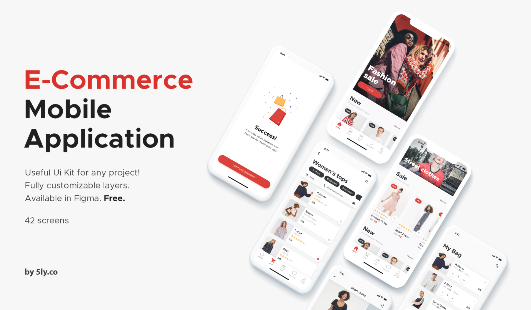 Commercial application. E-Commerce mobile Version. App;e.