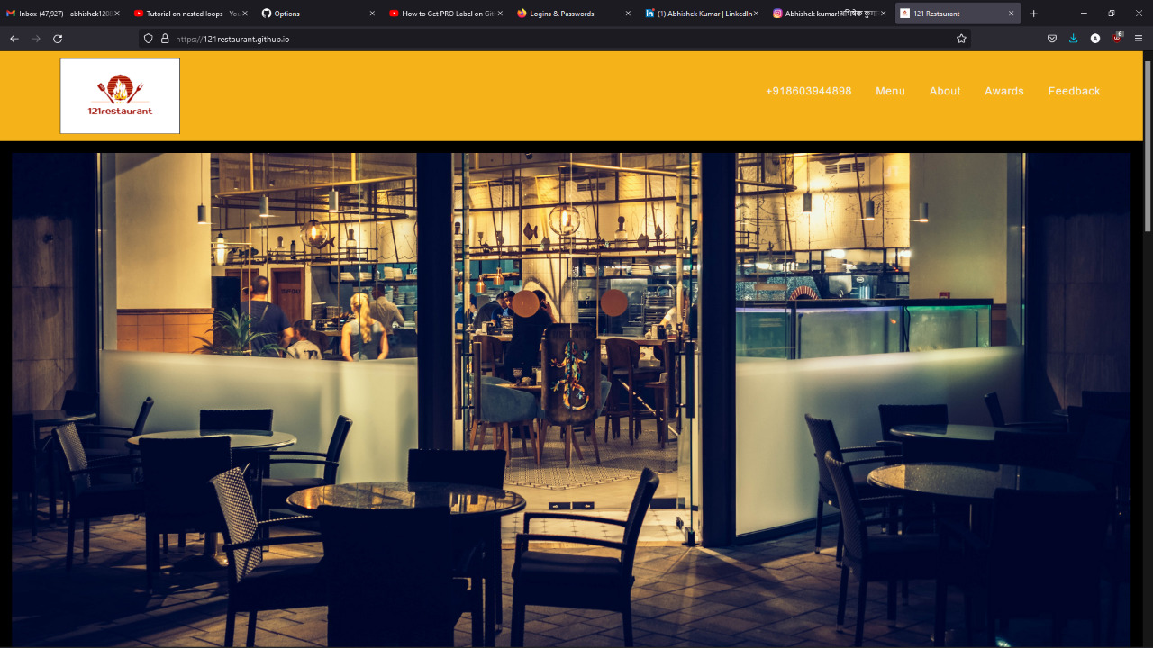 GitHub - 121restaurant/121restaurant.github.io · GitHub
