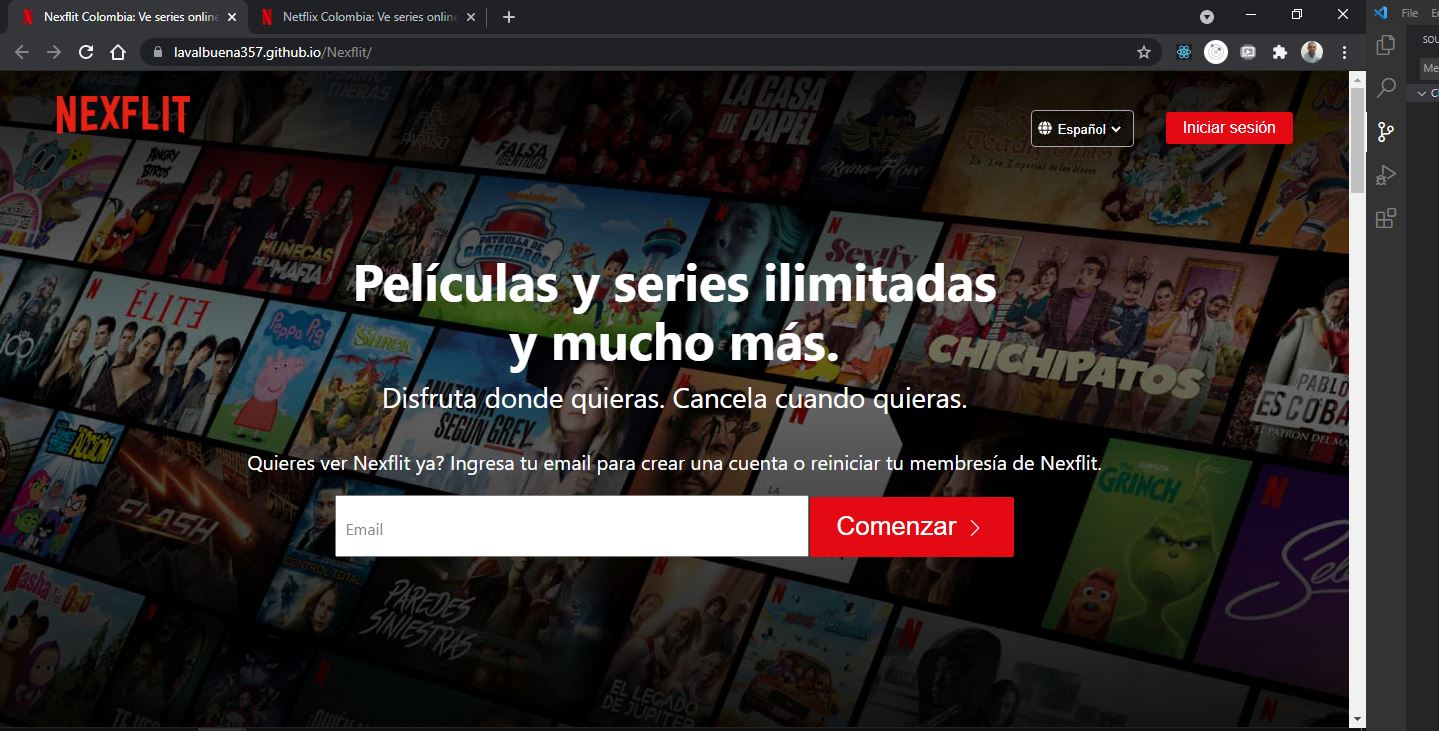 GitHub - lavalbuena357/Nexflit: Práctica desarrollando un Clon de ...