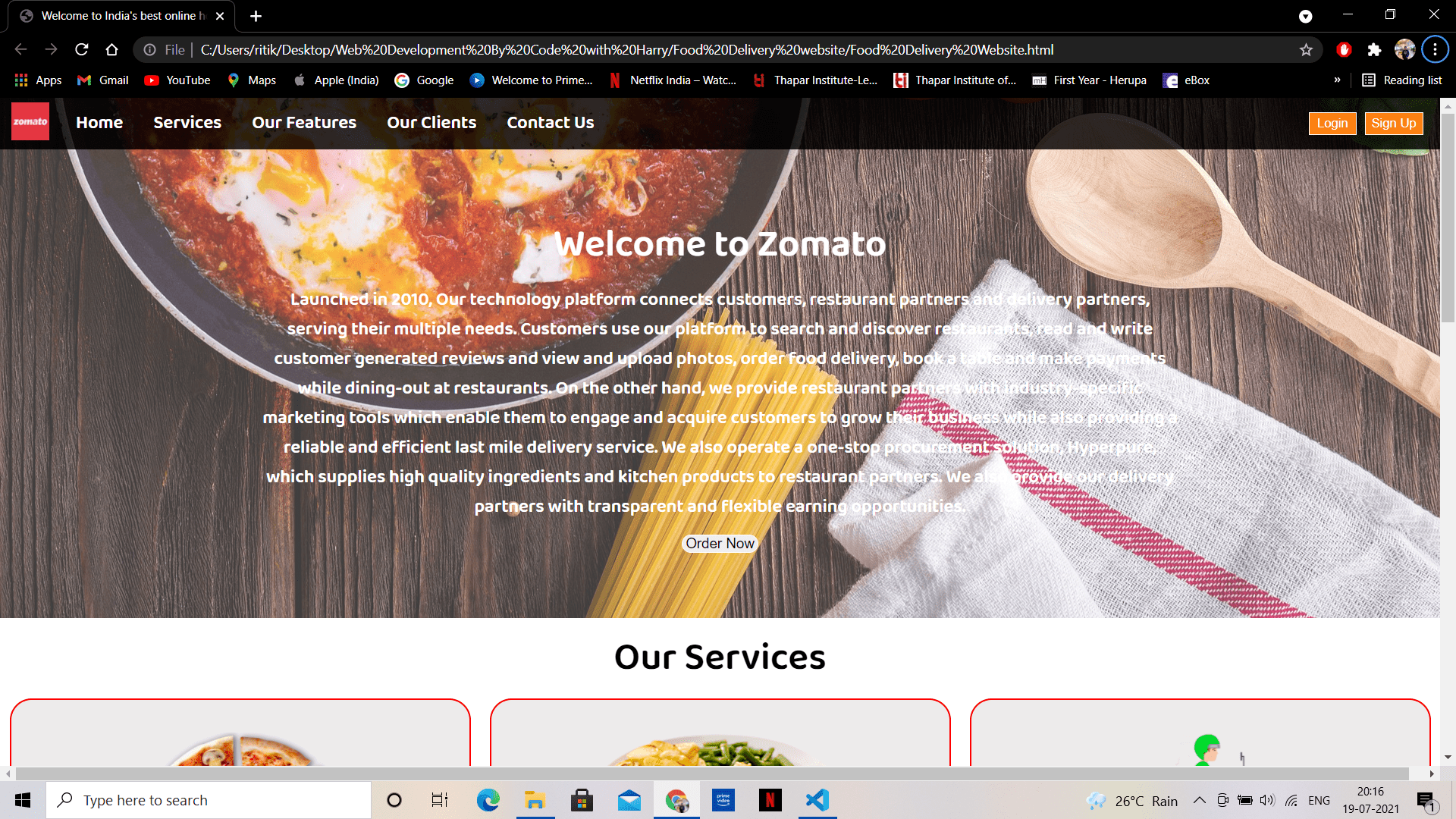 GitHub - Ritik21-prog/Food-Delivery-Website: The project is on a Food