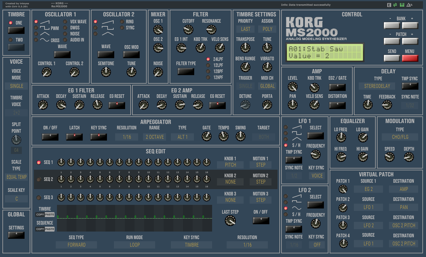 GitHub - inteyes/ReMS2000: Re:MS2000 - Korg MS2000 editor and