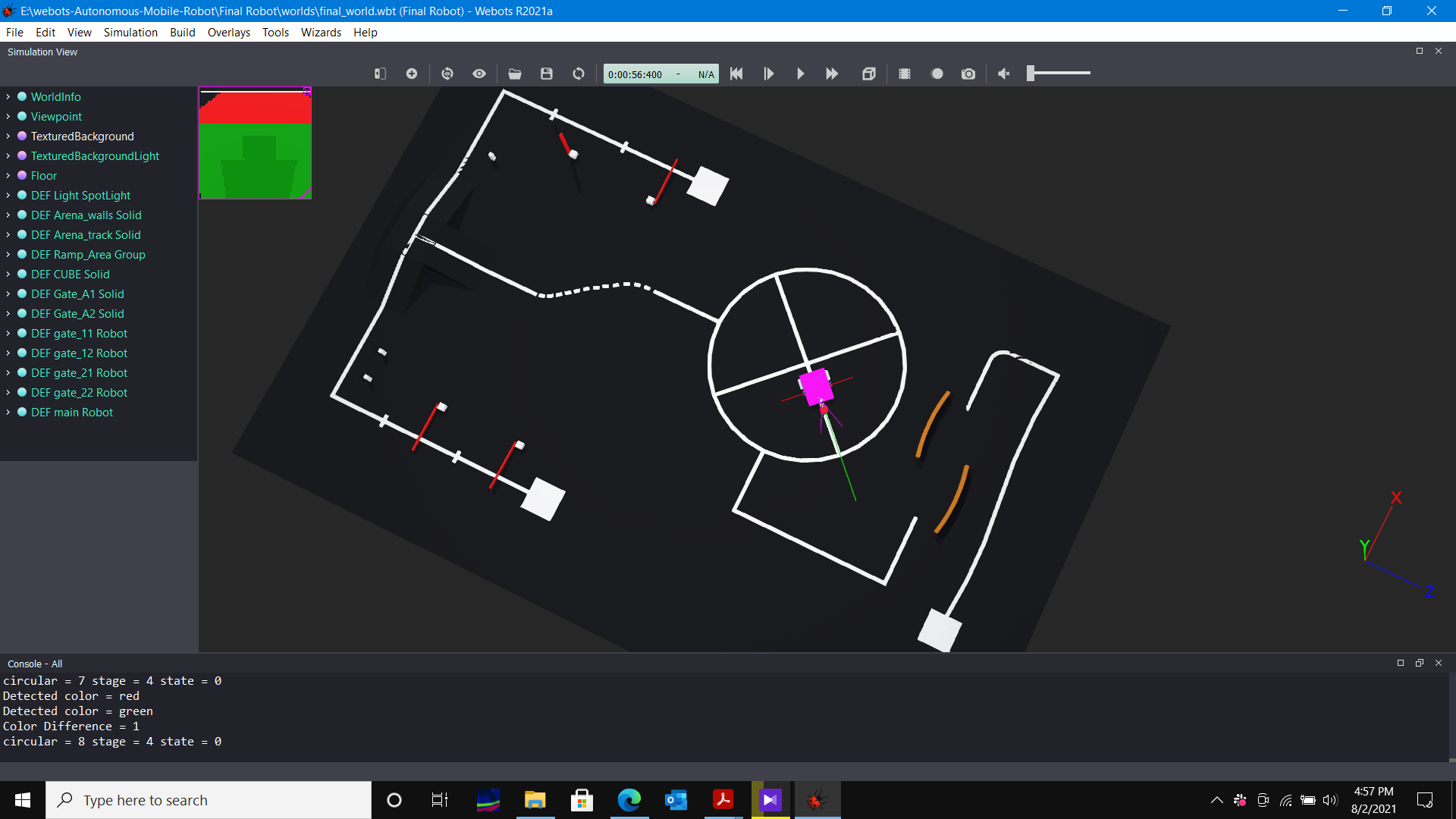 Autonomous-Mobile-Robot-Webots-Simulation