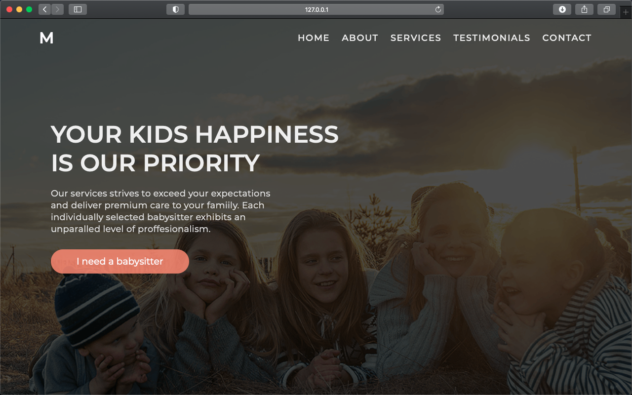 Babysitter-center-landing-page
