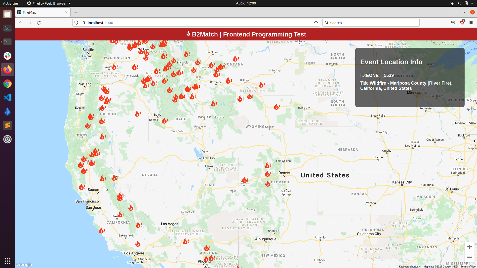 GitHub - ivanprovic/FireMap: React app that tracks current Wildfires on ...