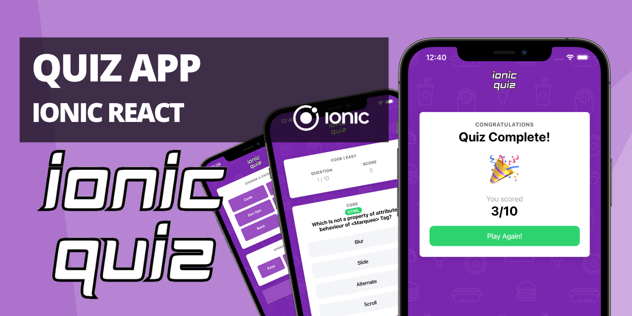 Ionic React Quiz App