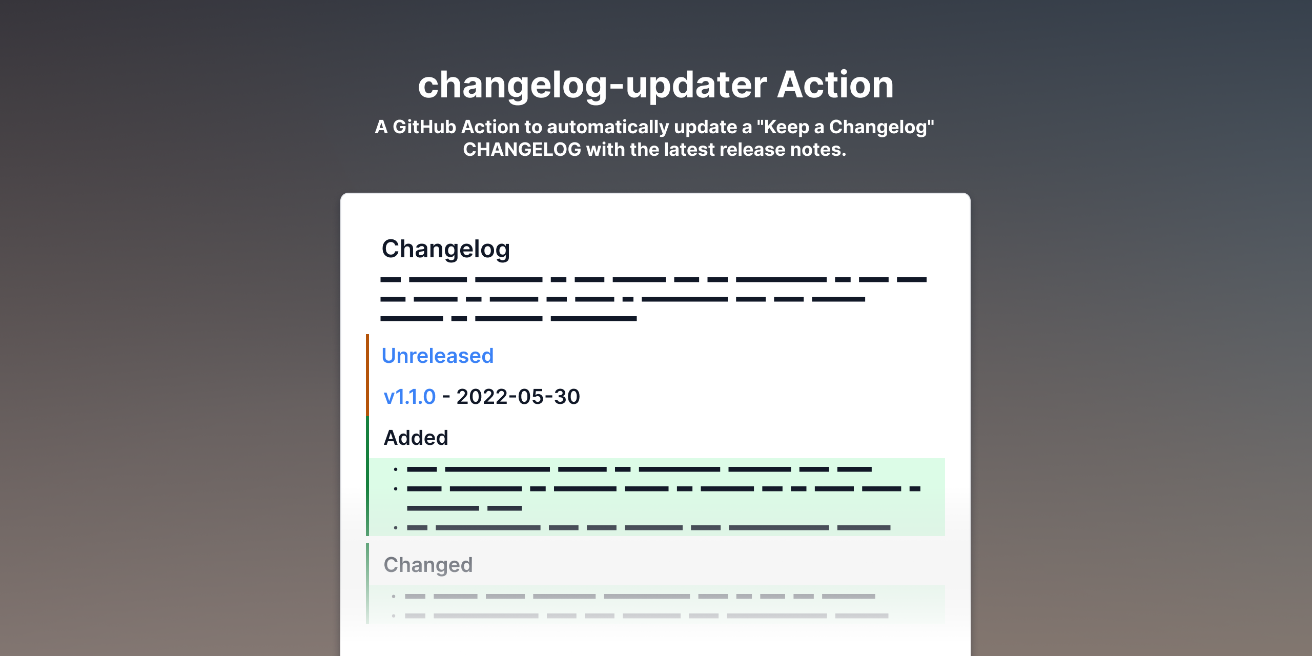 stefanzweifel/changelog-updater-action