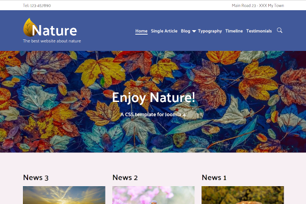 GitHub - drmenzelit/nature-j4-template: Nature is a clean, core-based ...