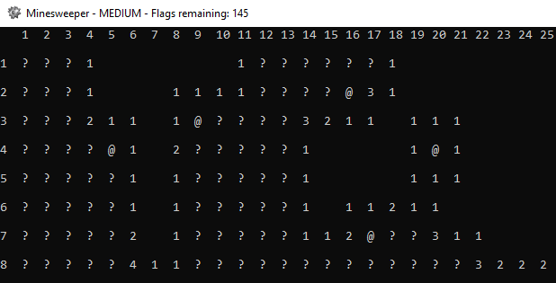 GitHub - g-bright/cs-minesweepers: A console-based minesweeper game ...