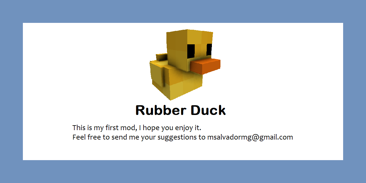 Minecraft store rubber duck