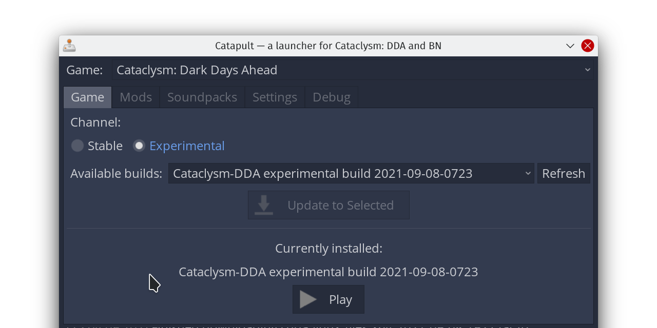 GitHub - qrrk/Catapult: A cross-platform launcher for Cataclysm: DDA and BN