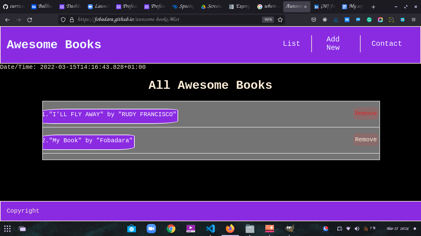 GitHub - fobadara/awesome-books: A book storage website that shows our ...