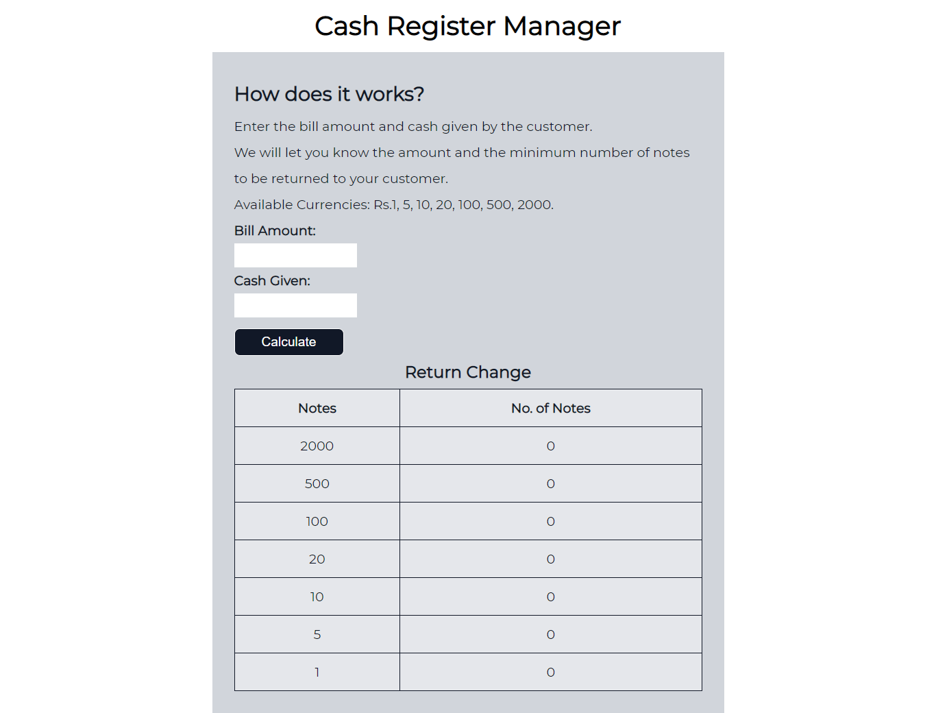 GitHub krahul21/CashRegister