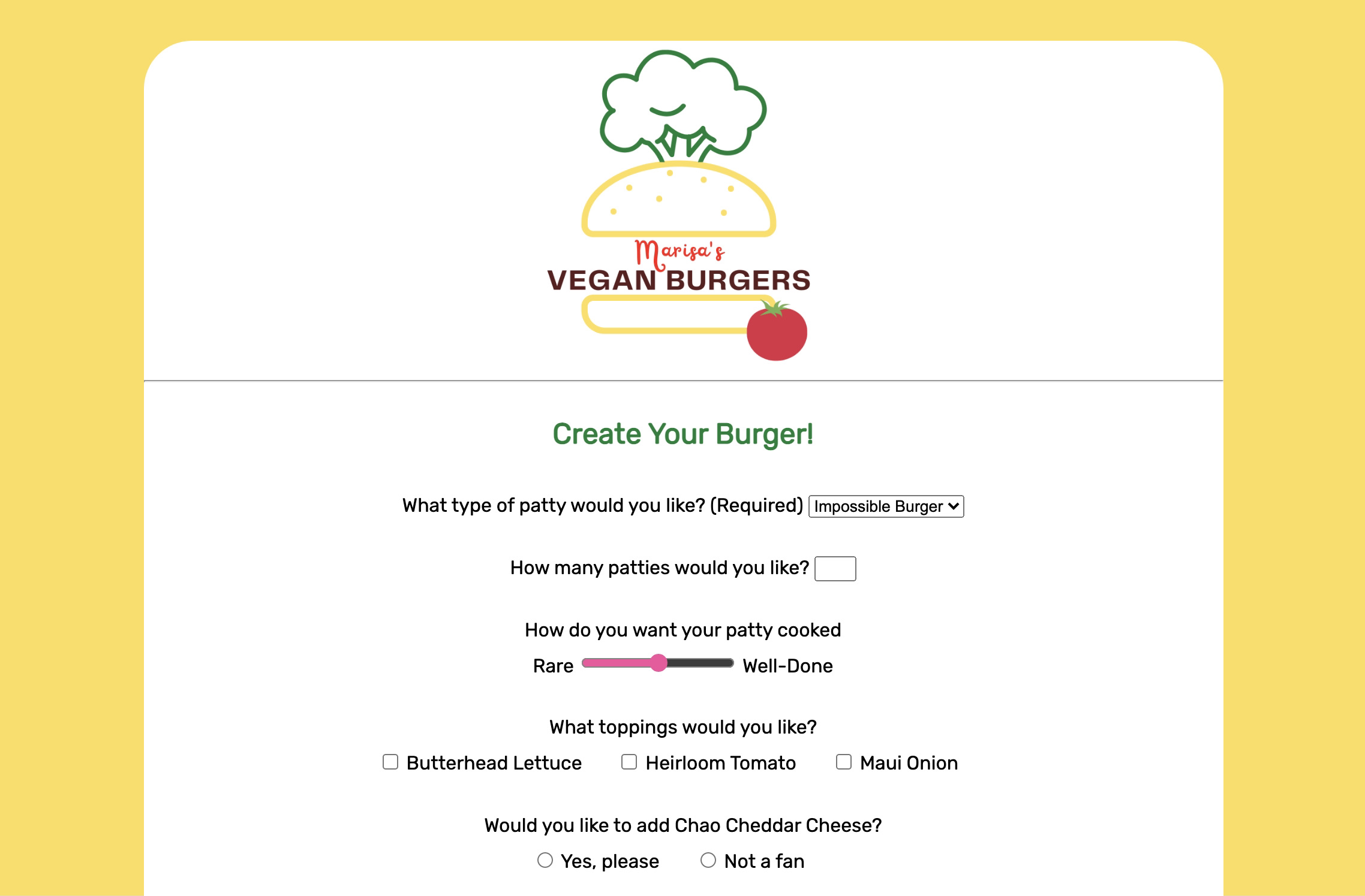 burger-html-form