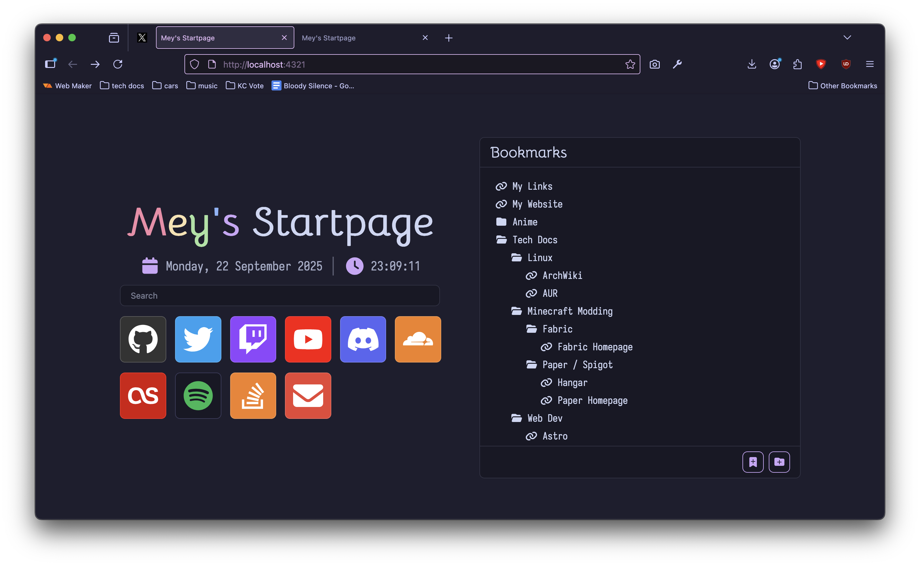 startpage · GitHub Topics · GitHub