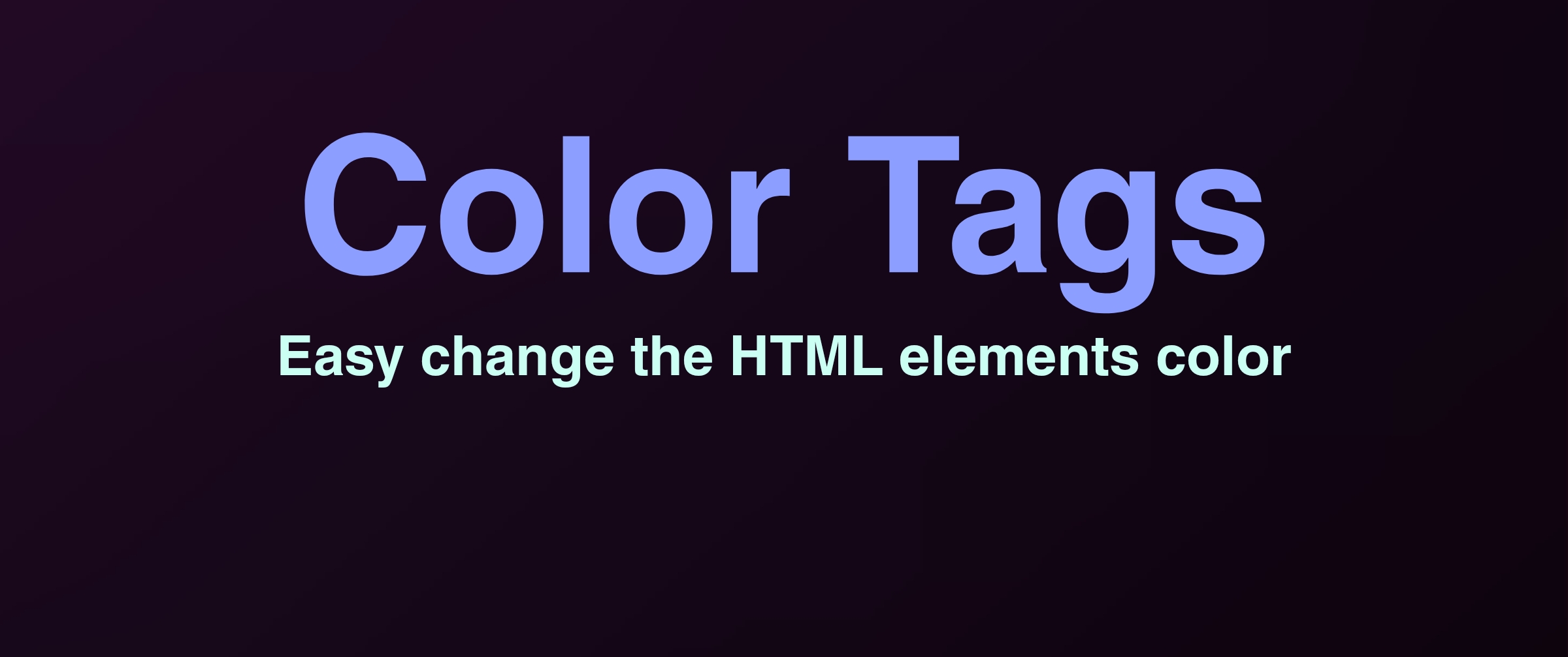 GitHub - ALFARSI2008/color-tags: change HTML elements color easy and simple