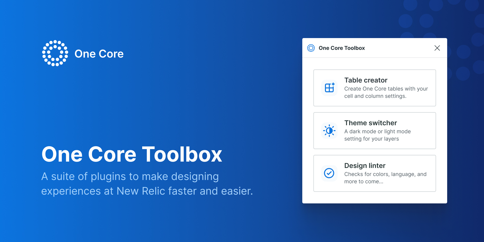 GitHub newrelic/onecoretoolbox A Figma plugin that simplifies the