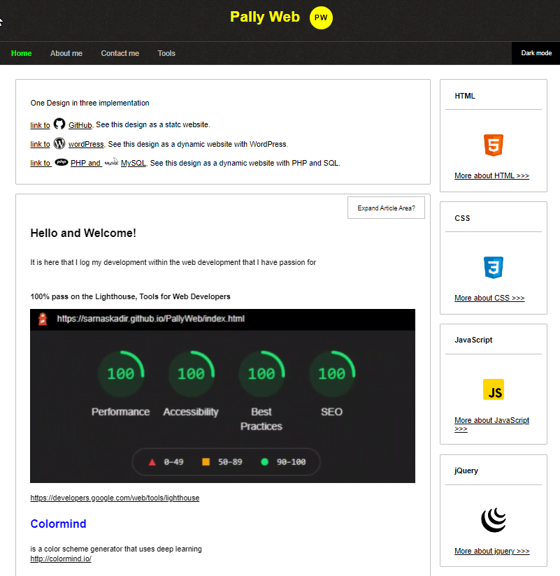 GitHub - SarnasKadir/PallyWeb: A static website with light dark mode ...