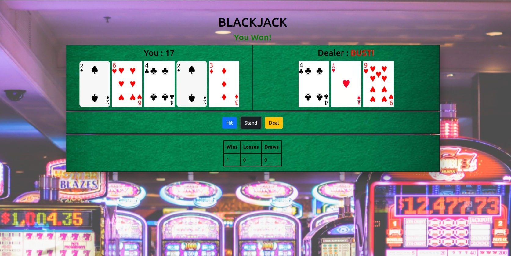 blackjackGame