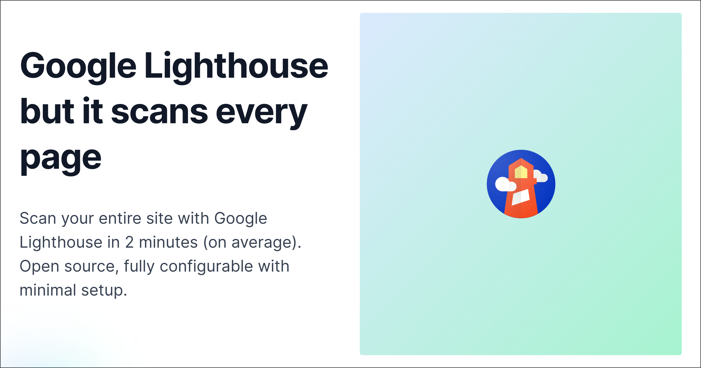 unlighthouse - Scan your entire website with Google Lighthouse.