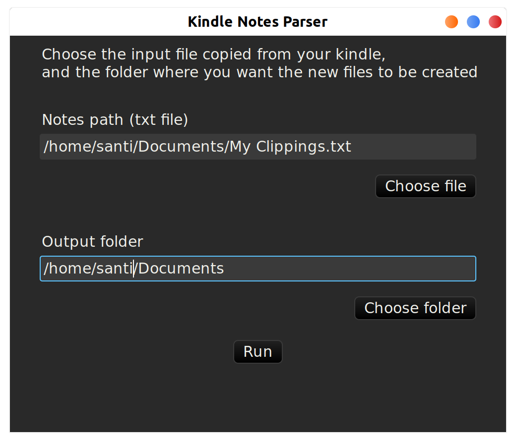 GitHub woile/kindlenotesparser GUI and command line to separate