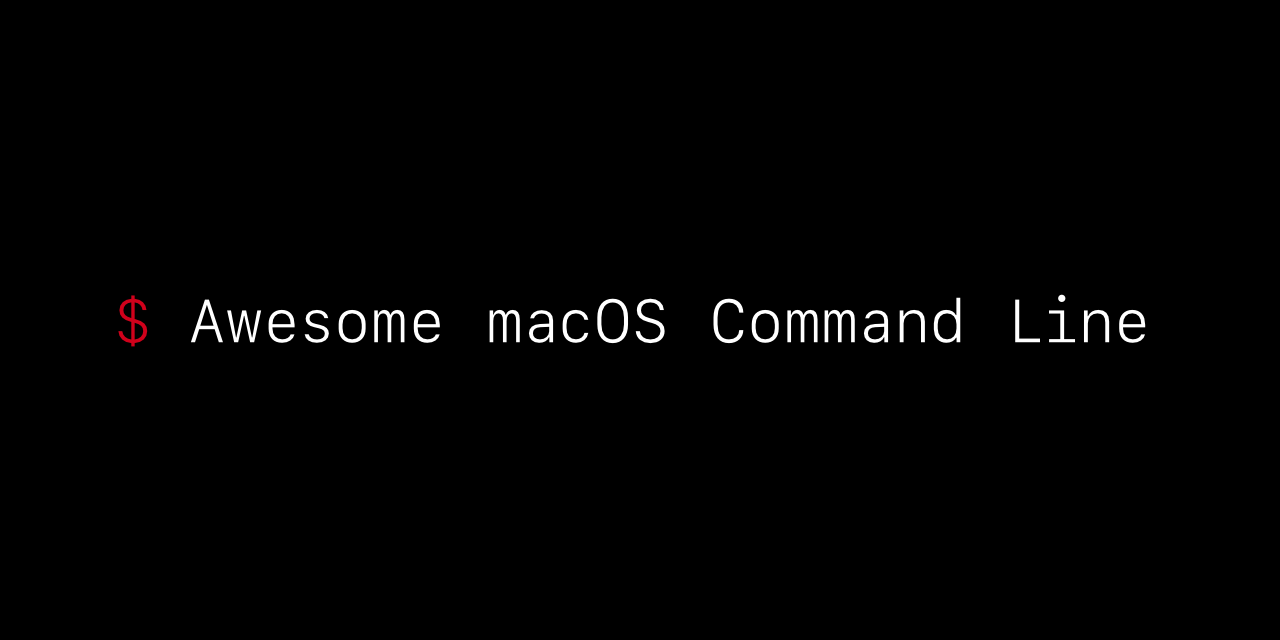 很棒的macos-command-line