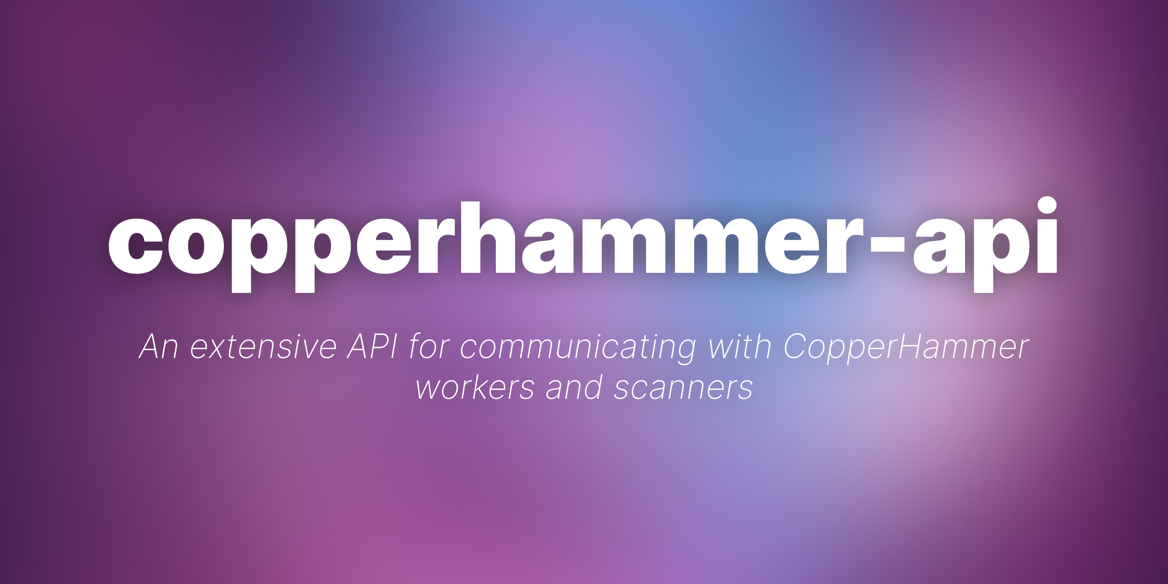 GitHub copperhammer/copperhammerapi An extensive API for