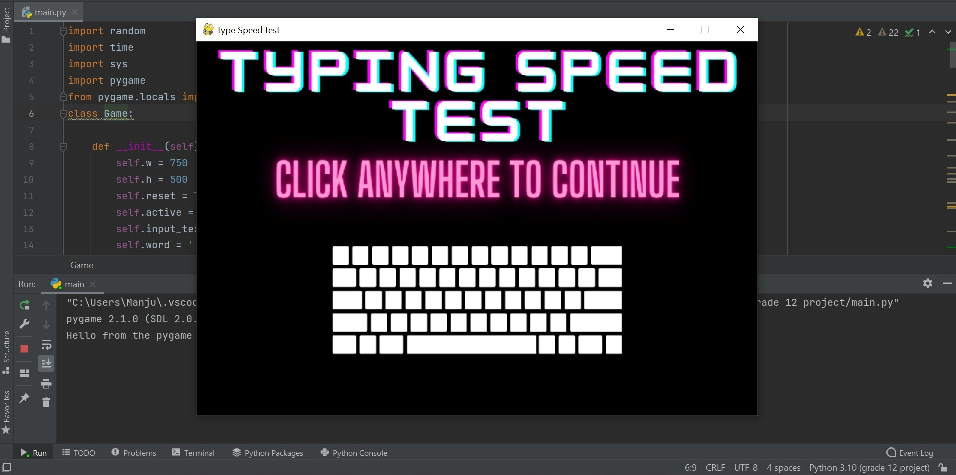 GitHub - prod1gle/TypingSpeed-test