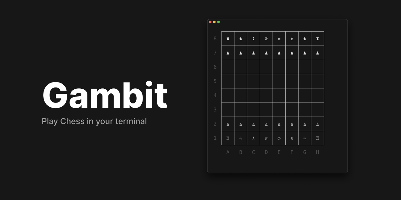 GitHub - trevorbayless/cli-chess: A highly customizable way to play chess  in your terminal / command line. Play online (via Lichess.org) and offline  against the Fairy-Stockfish engine. All Lichess variants are supported.